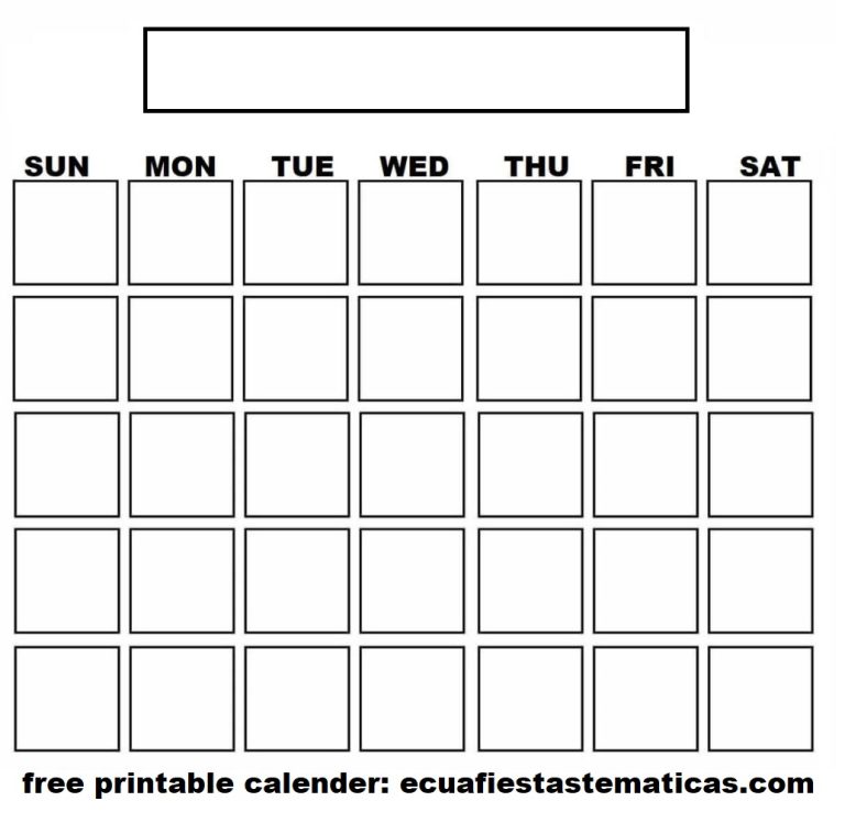 Free Calendar template