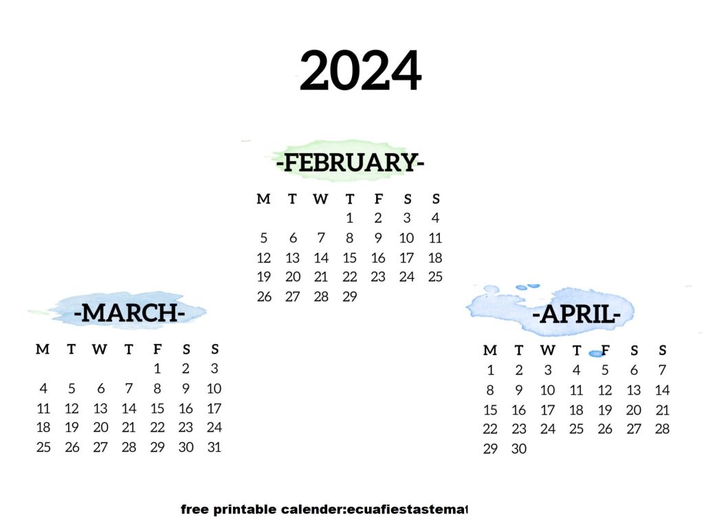 one page 2024 february calendar